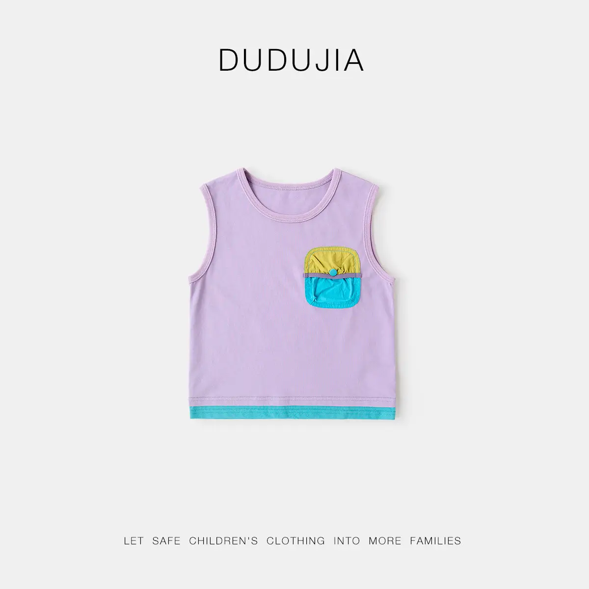 Dudujia Kids Sleeveless Vest Summer Cotton Wild West Print