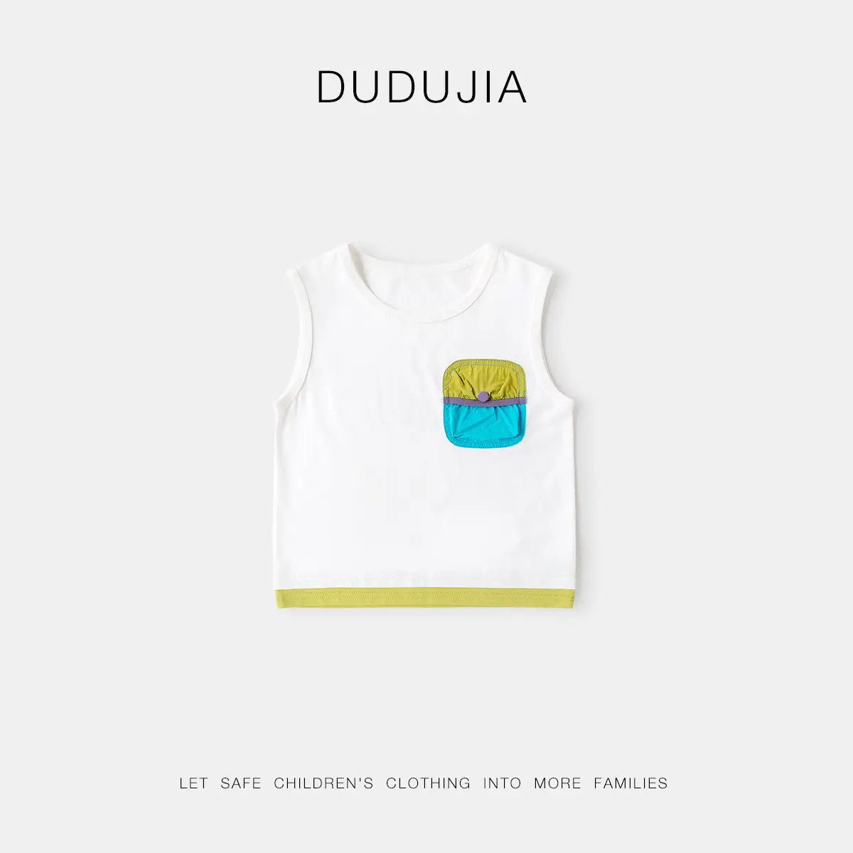 Dudujia Kids Sleeveless Vest Summer Cotton Wild West Print