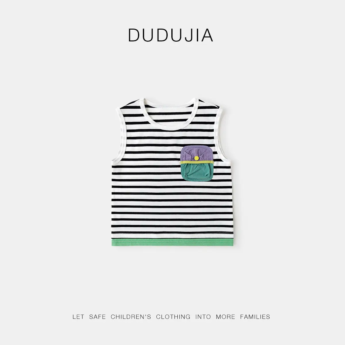 Dudujia Kids Sleeveless Vest Summer Cotton Wild West Print