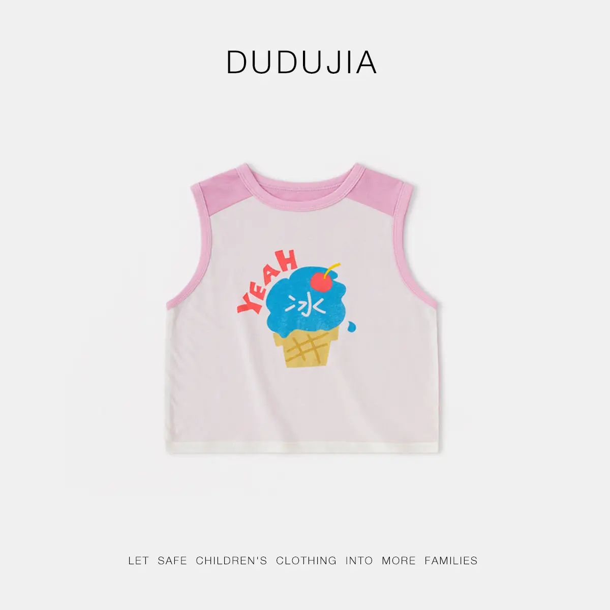 Dudujia Kids Sleeveless Vest Summer Cotton Wild West Print