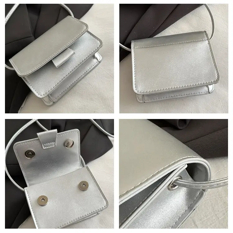 White Crossbody Bag for Girls, Light Luxury, Single Shoulder — feature 6