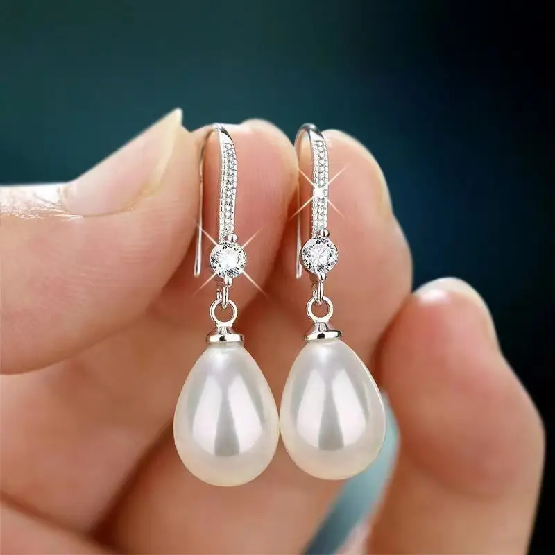 Women's Red Pearl Earrings Set for Bridal Wear - Image 7