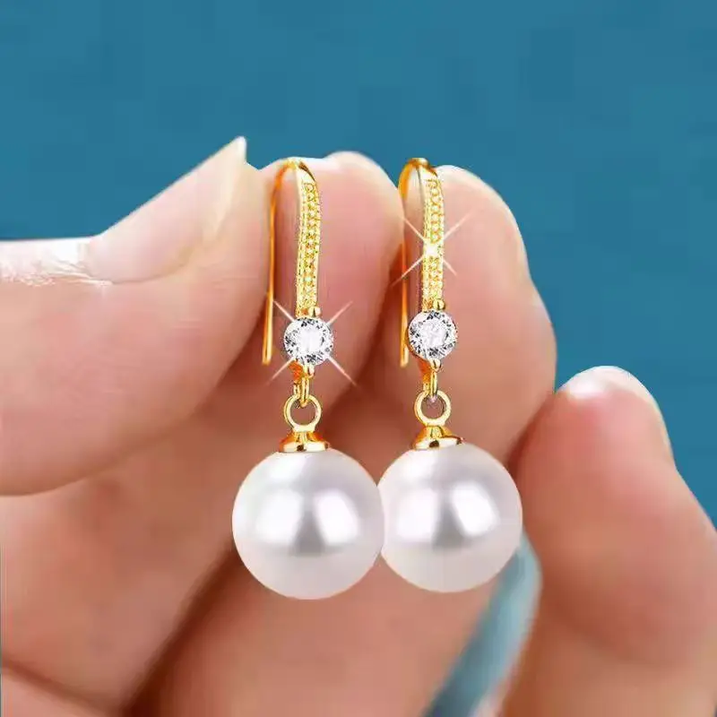 Women's Red Pearl Earrings Set for Bridal Wear - Image 8