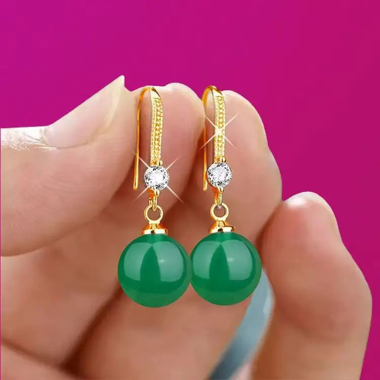 Women's Red Pearl Earrings Set for Bridal Wear - Image 9