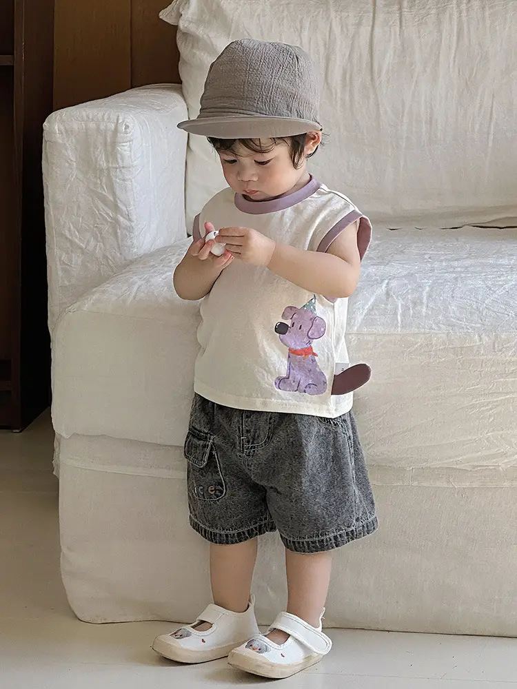 Children's Sleeveless Cartoon Vest Summer Top - Image 4