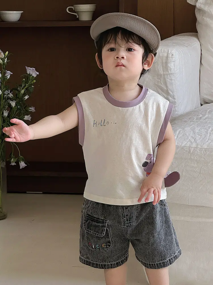 Children's Sleeveless Cartoon Vest Summer Top - Image 6