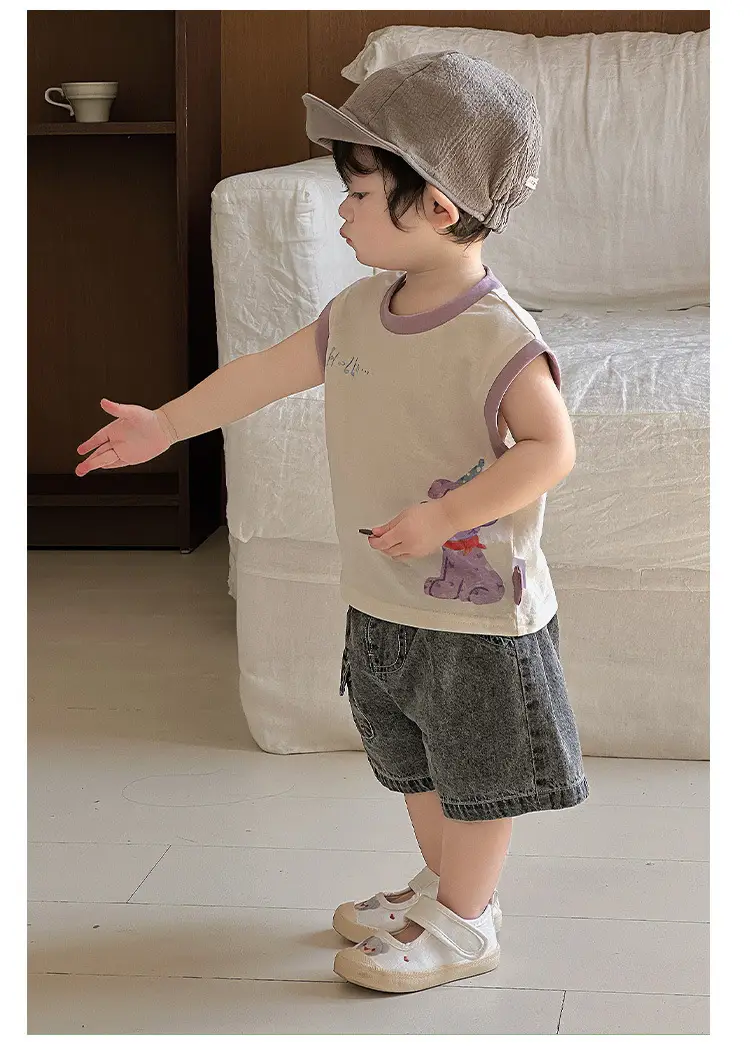 Children's Sleeveless Cartoon Vest Summer Top — feature 13