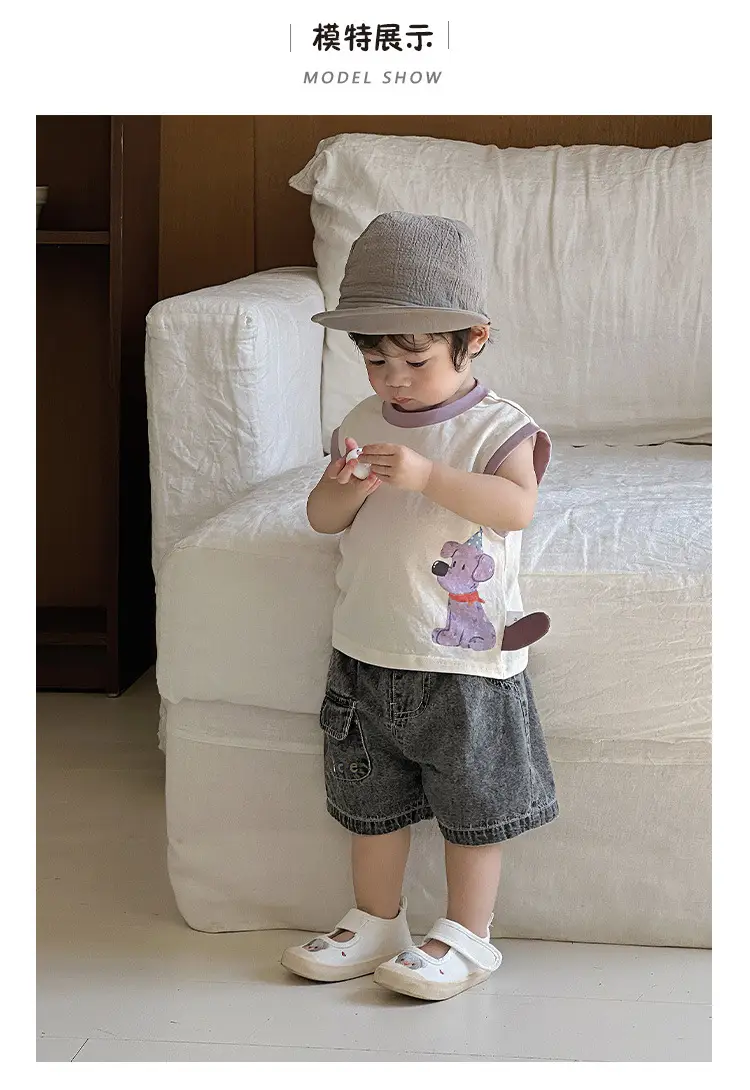 Children's Sleeveless Cartoon Vest Summer Top — feature 8