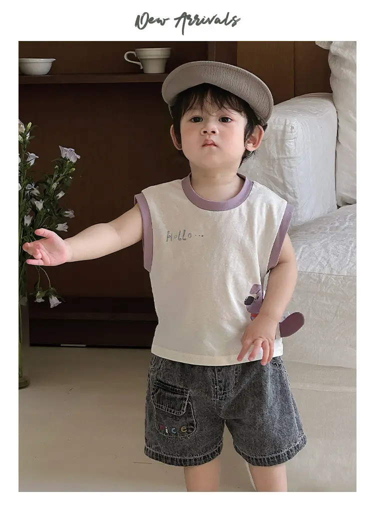 Children's Sleeveless Cartoon Vest Summer Top — feature 9
