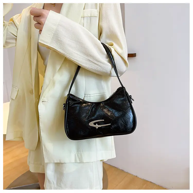 Silver Underarm Crescent Shoulder Bag for Women — feature 17