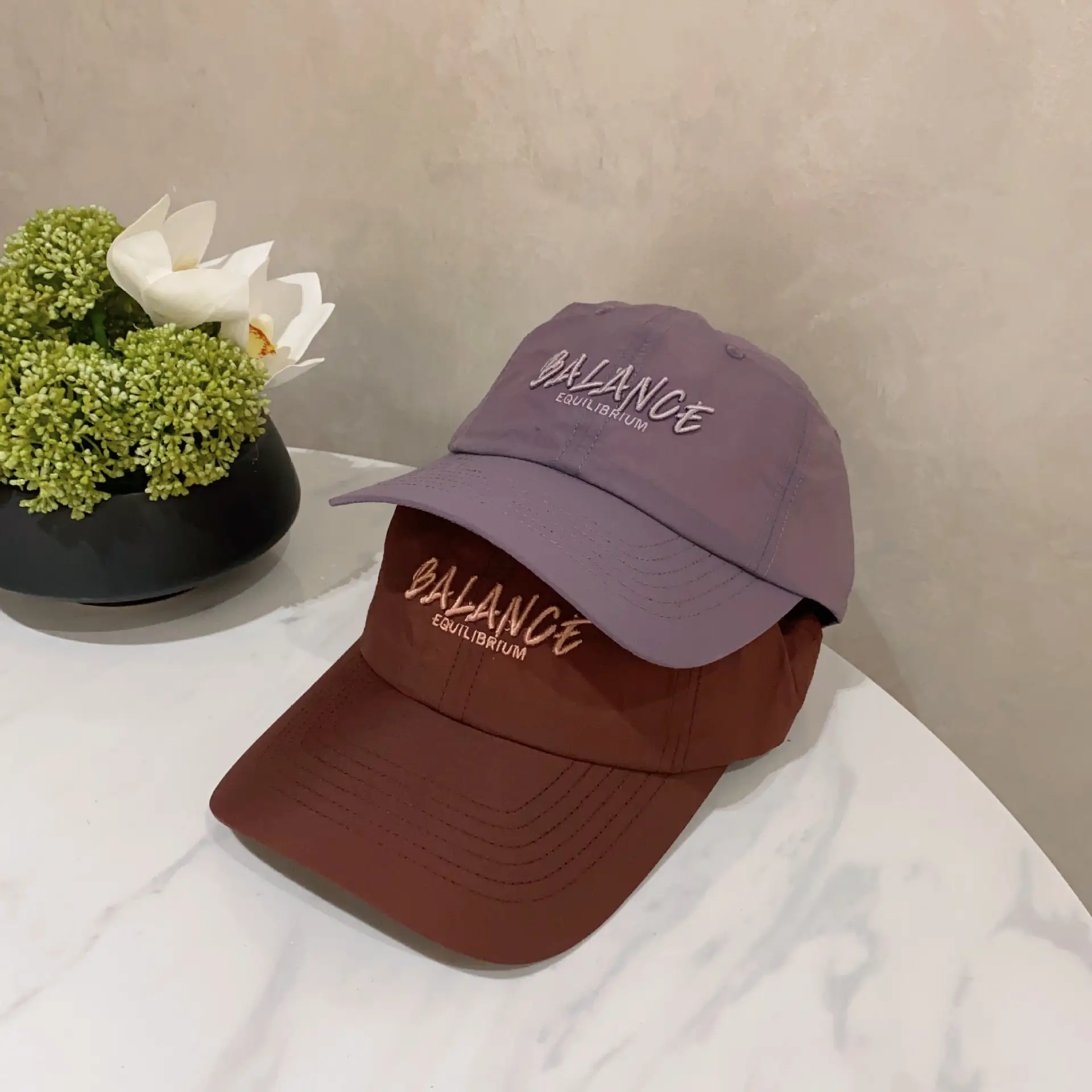 Korean Style Thin Sun Hat for Men Women Purple Brown Embroidery - Image 10
