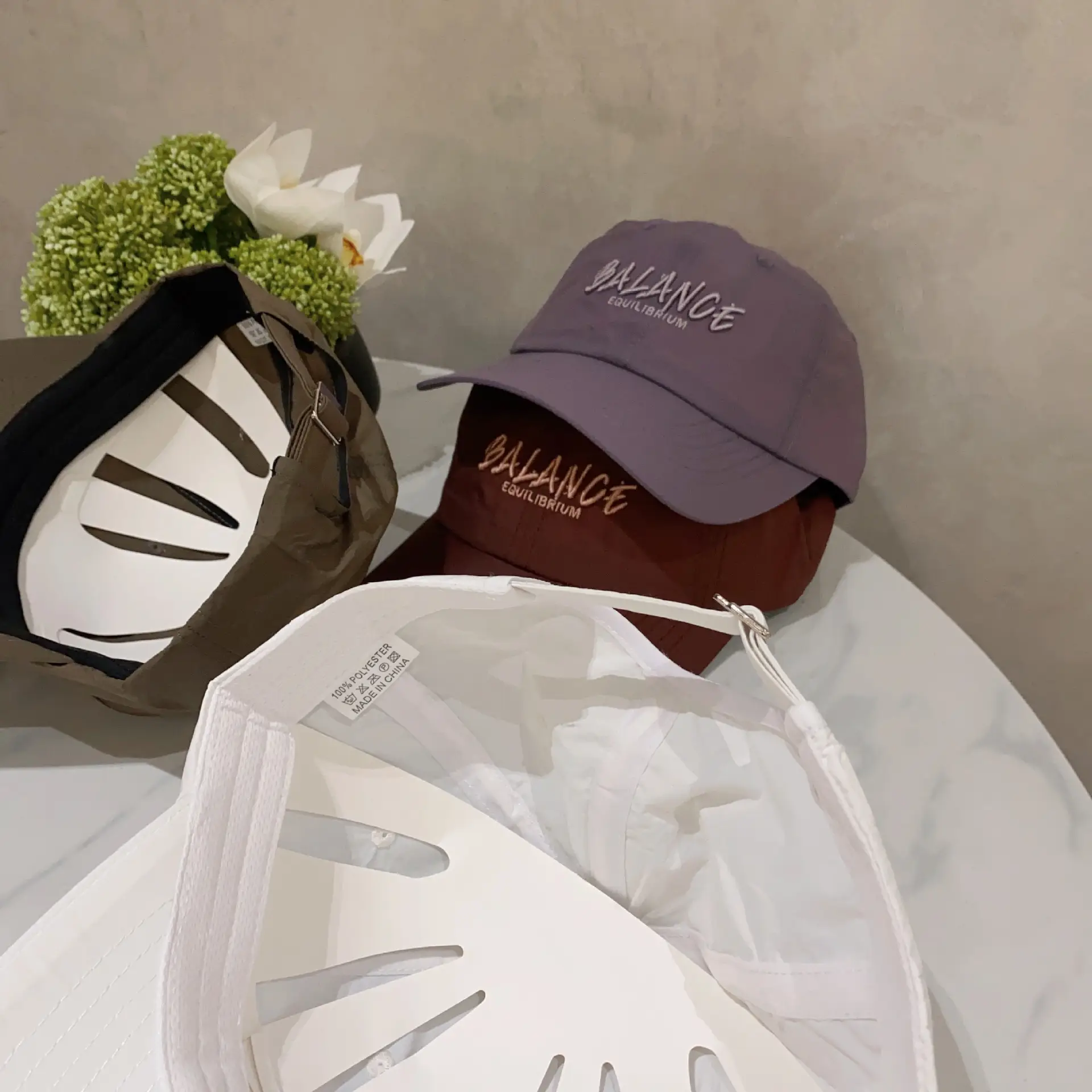 Korean Style Thin Sun Hat for Men Women Purple Brown Embroidery - Image 12