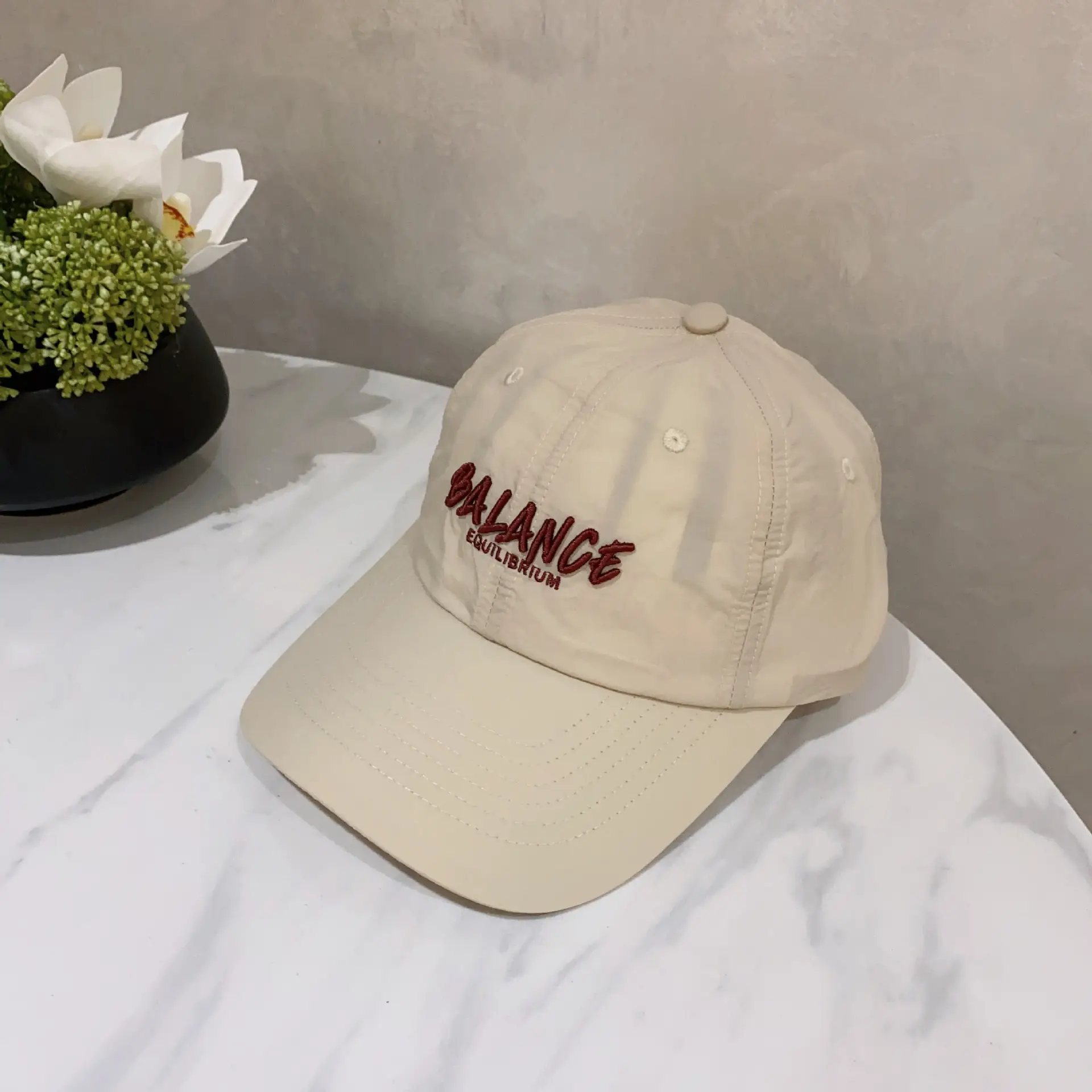 Korean Style Thin Sun Hat for Men Women Purple Brown Embroidery - Image 3