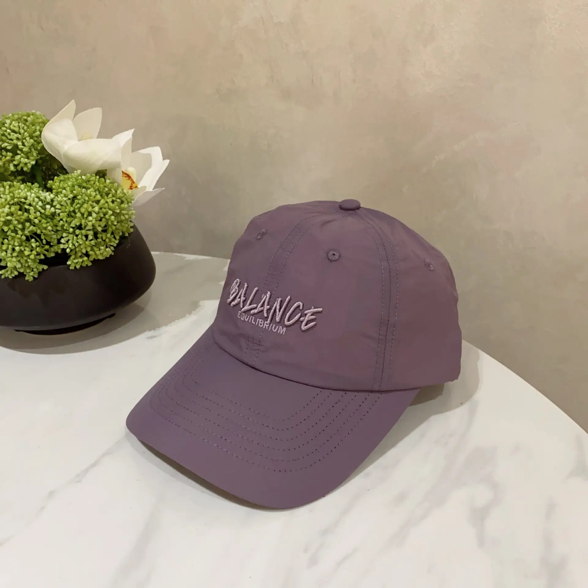 Korean Style Thin Sun Hat for Men Women Purple Brown Embroidery - Image 9