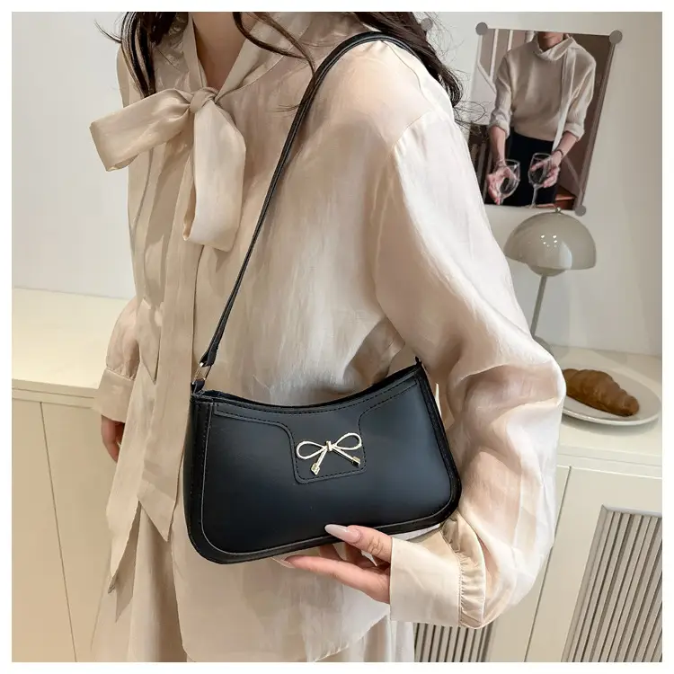 Elegant White Bow Shoulder Bag for Women — feature 14