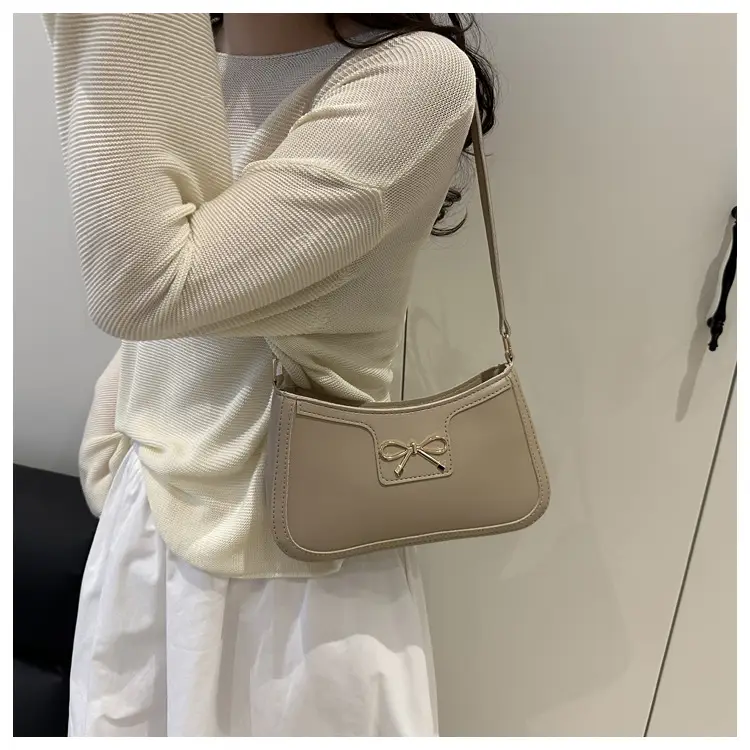 Elegant White Bow Shoulder Bag for Women — feature 20