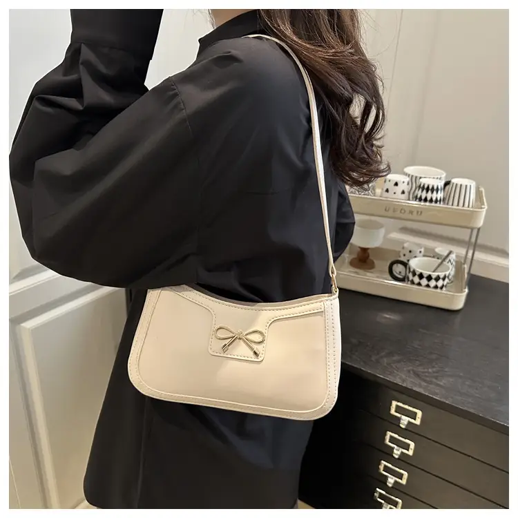 Elegant White Bow Shoulder Bag for Women — feature 9