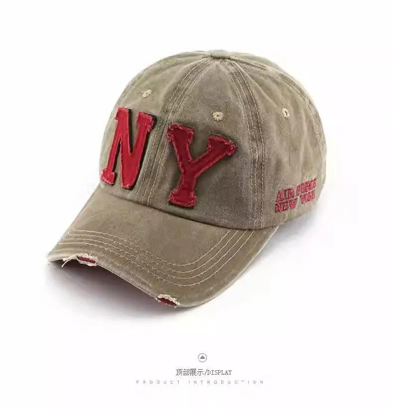 Black NY Baseball Cap with Embroidered Logo — feature 12
