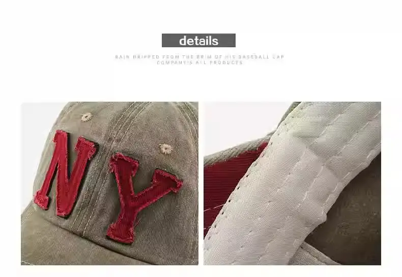 Black NY Baseball Cap with Embroidered Logo — feature 15