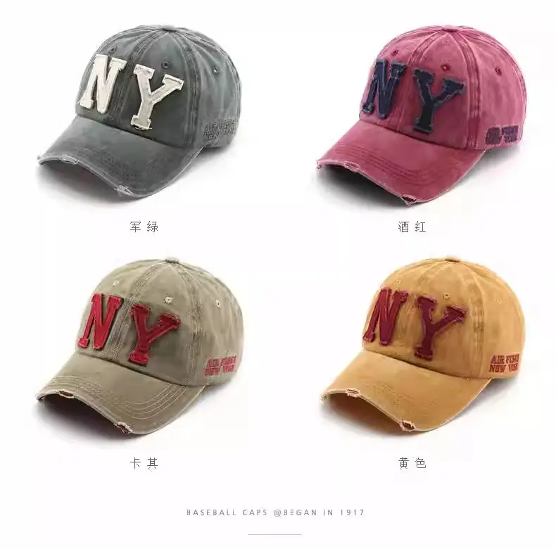 Black NY Baseball Cap with Embroidered Logo — feature 9