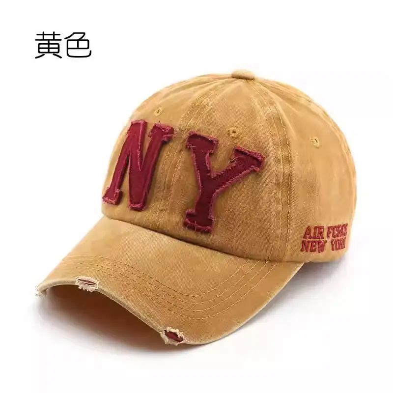 Black NY Baseball Cap with Embroidered Logo