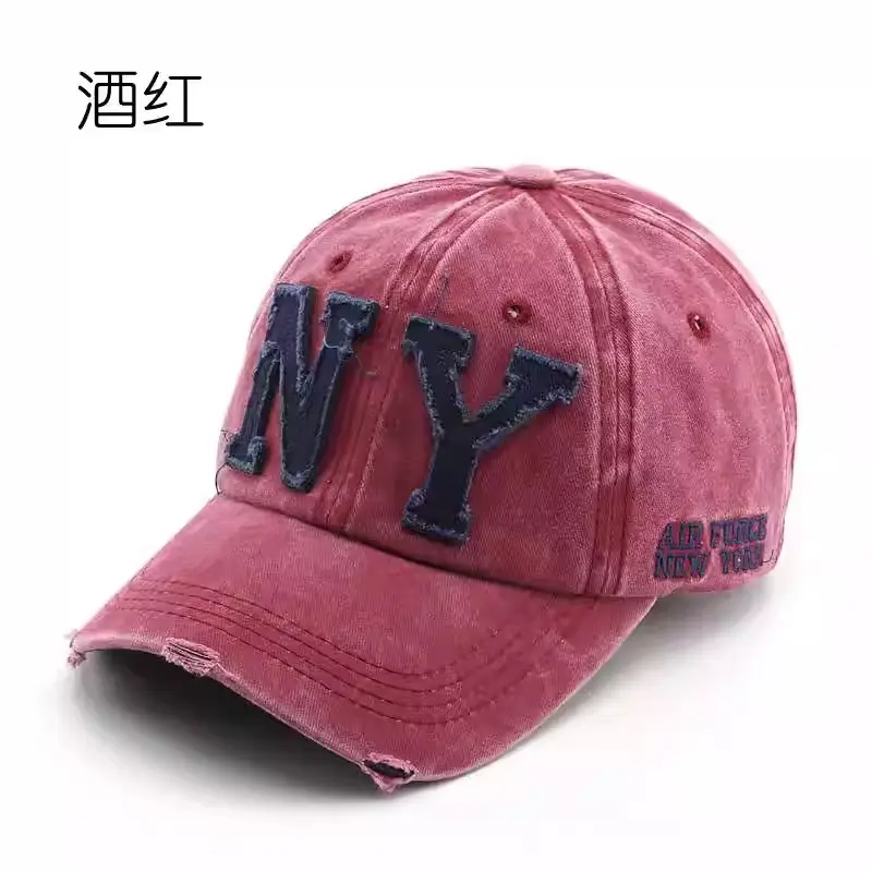 Black NY Baseball Cap with Embroidered Logo - Image 4