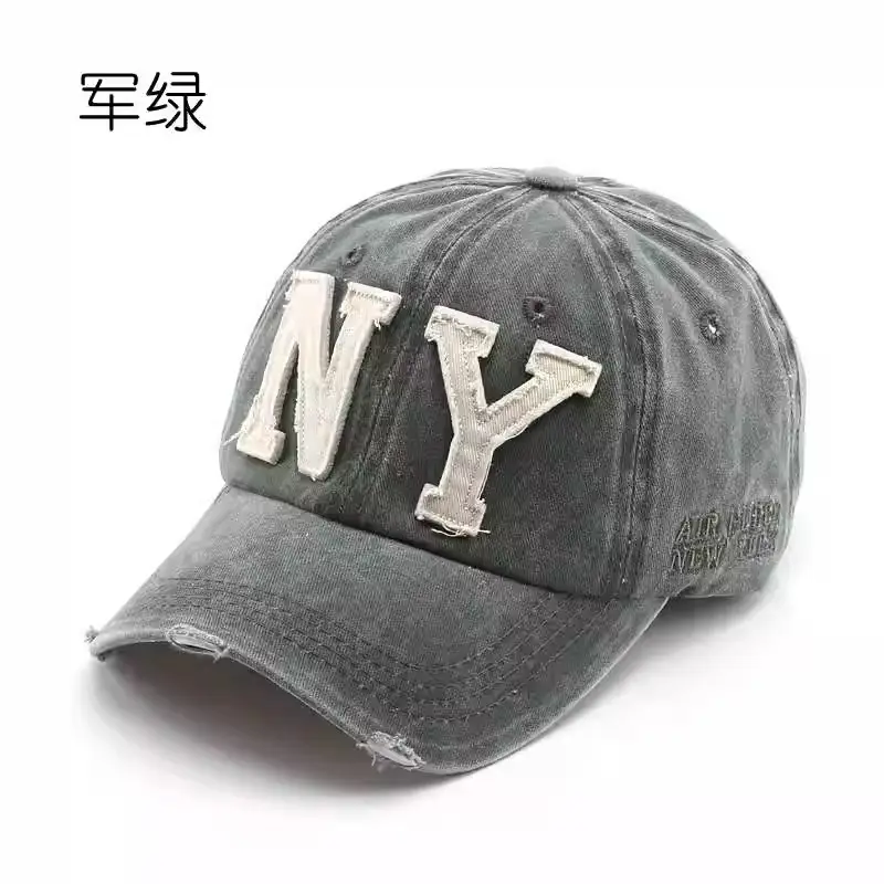 Black NY Baseball Cap with Embroidered Logo - Image 6
