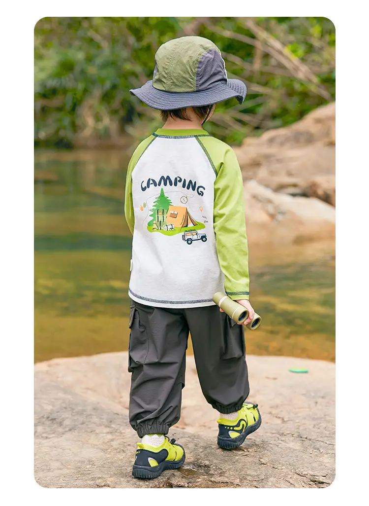 Right European Boys' Mountain Print Long Sleeve T-Shirt Spring 25 — feature 11