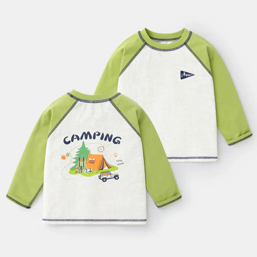 Right European Boys' Mountain Print Long Sleeve T-Shirt Spring 25 - Image 3
