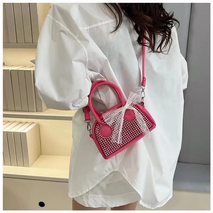 2025 New Silk Scarf Shell Handbag Large Capacity Bright Diamond Armpit Bag Diagonal Shoulder Bag for Women — feature 10