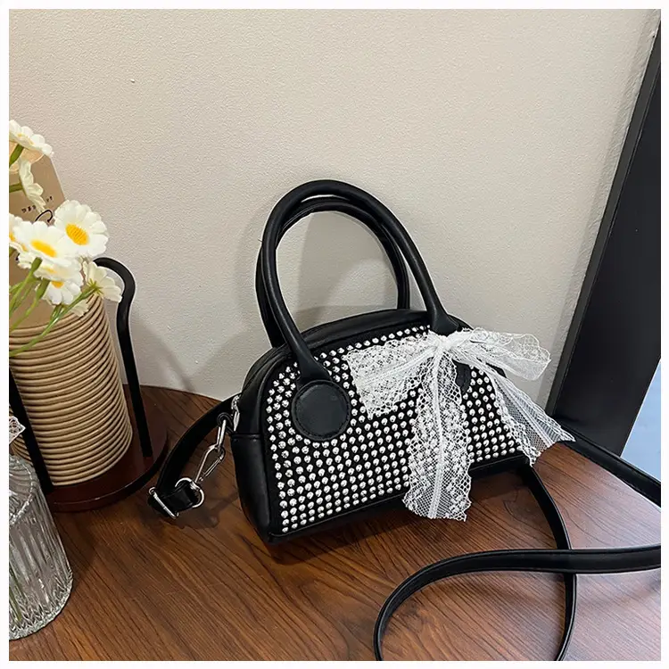 2025 New Silk Scarf Shell Handbag Large Capacity Bright Diamond Armpit Bag Diagonal Shoulder Bag for Women — feature 15