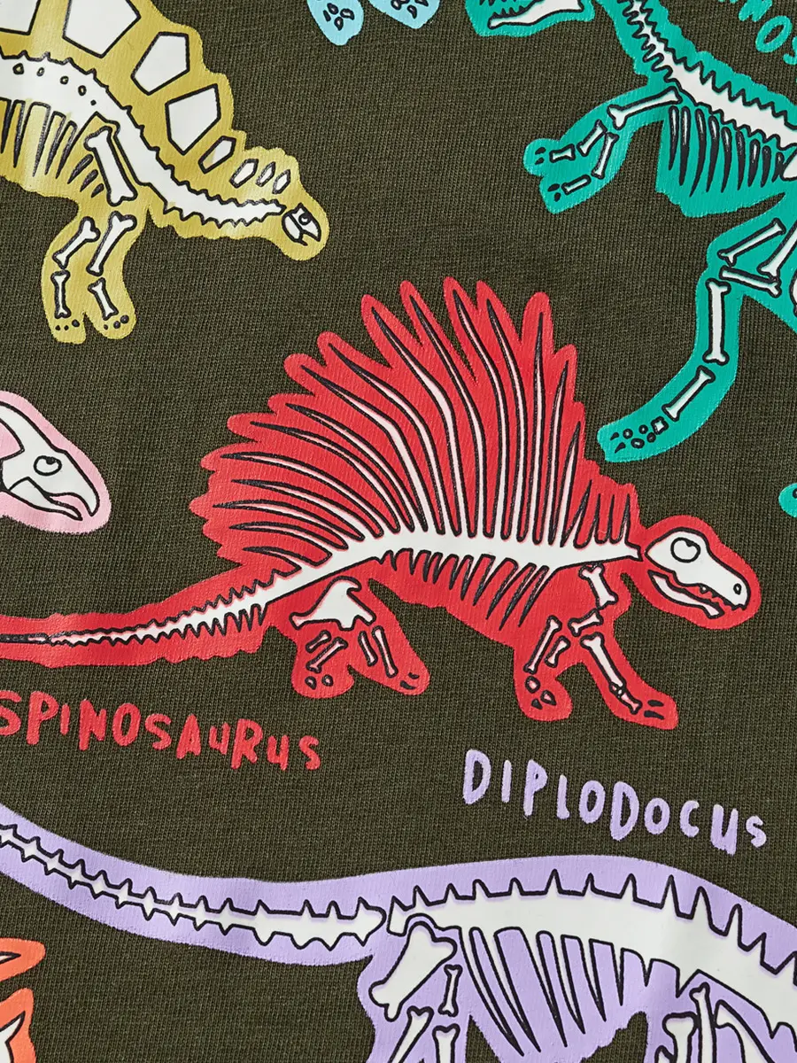 2025 Dino Print Short Sleeve T-Shirt for Boys - Image 6