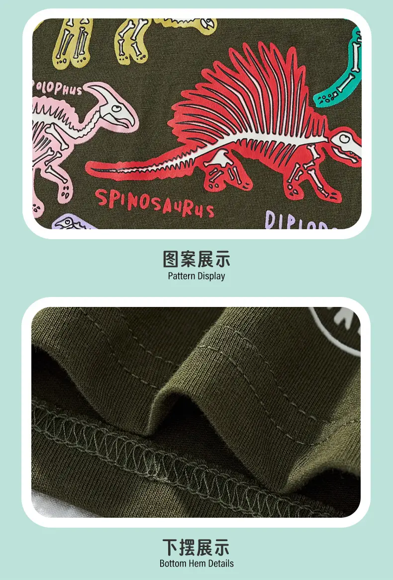 2025 Dino Print Short Sleeve T-Shirt for Boys — feature 8