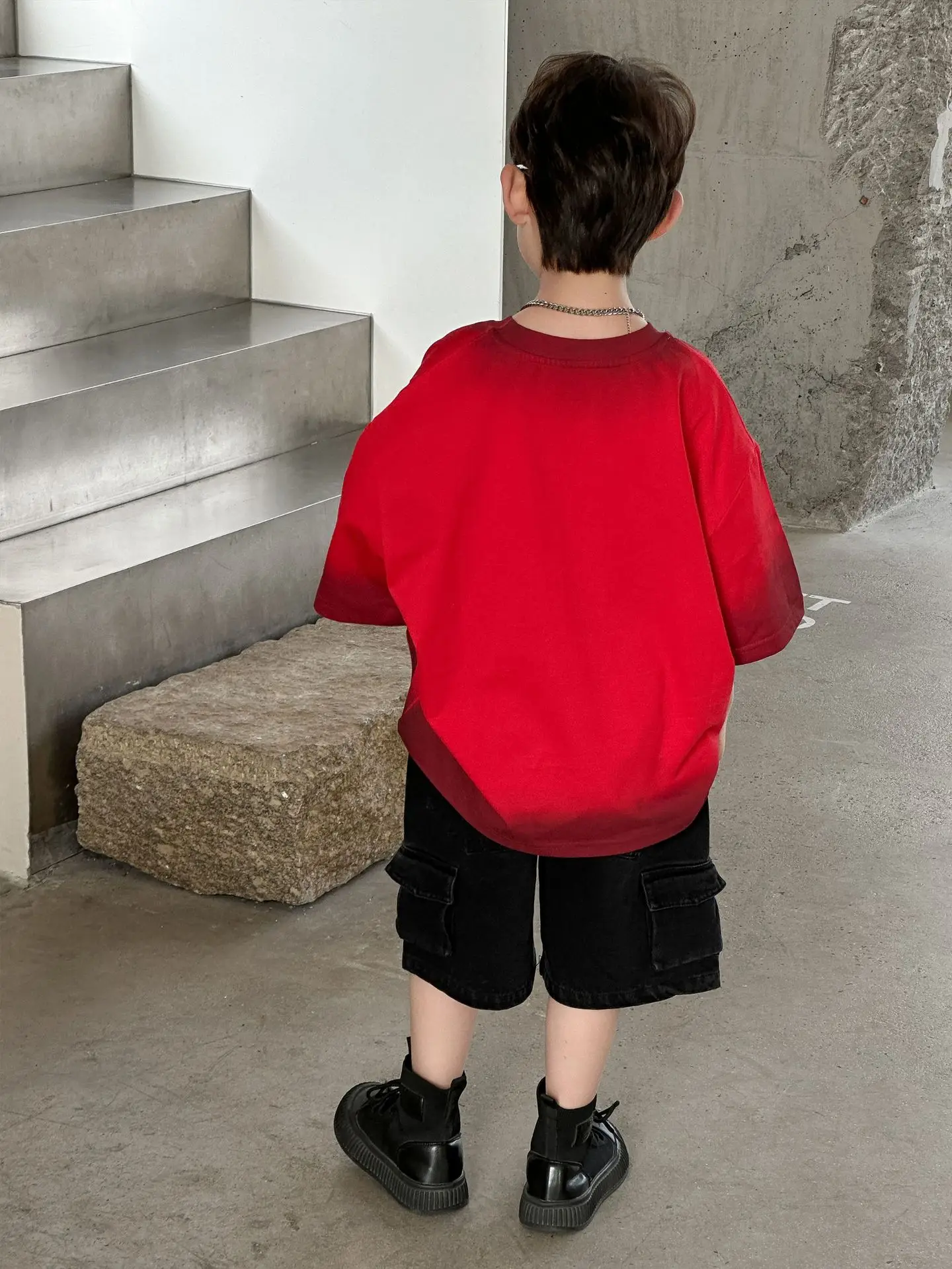 Kids Red Graphic T-Shirt Boys 2025 Casual Wear - Image 6