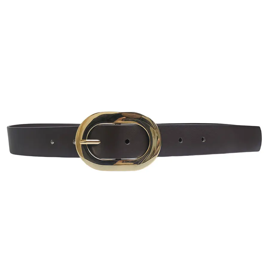 Red Slim Belt for Women with Gold Buckle — feature 5