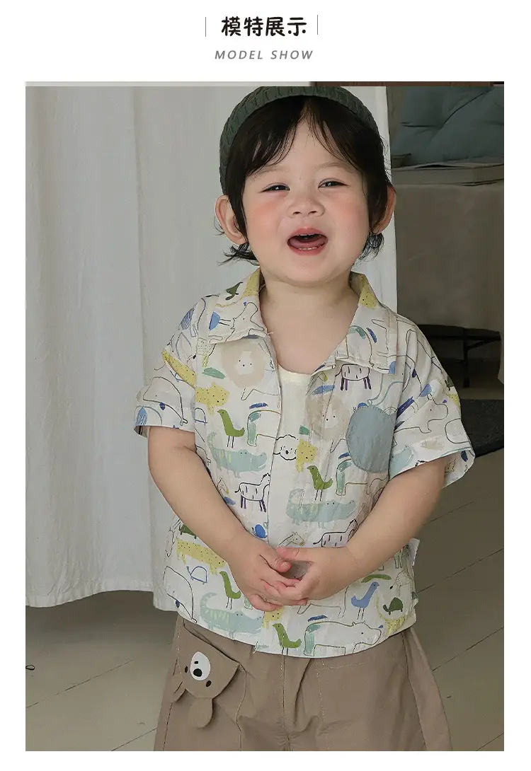 Boys' 2026 Summer Thin T-Shirt Set with Cardigan Top — feature 7