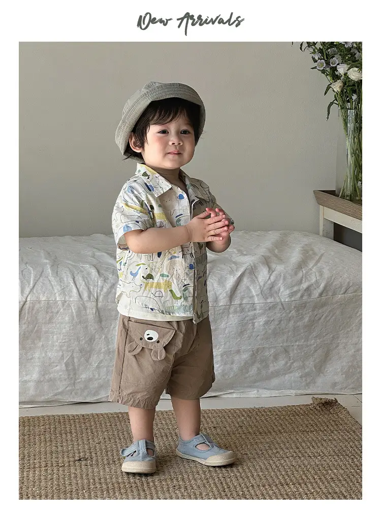 Boys' 2026 Summer Thin T-Shirt Set with Cardigan Top — feature 8