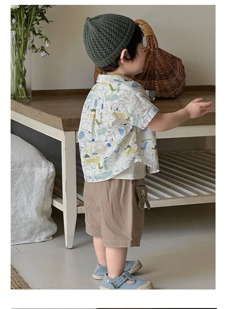 Boys' 2026 Summer Thin T-Shirt Set with Cardigan Top — feature 9