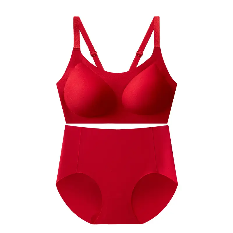 Bright Red Seamless Underwear Set for Year of Birth - Image 2