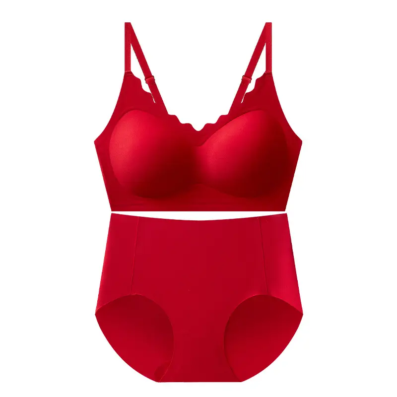 Bright Red Seamless Underwear Set for Year of Birth - Image 4