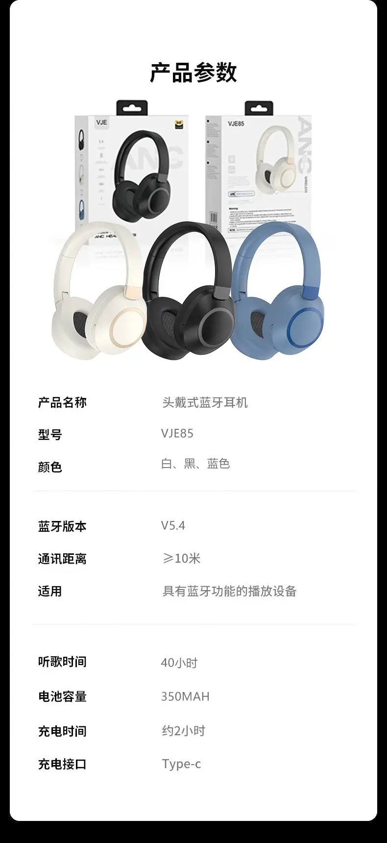 ANC Over-Ear Bluetooth Headphones with 25dB Noise Cancellation β feature 19