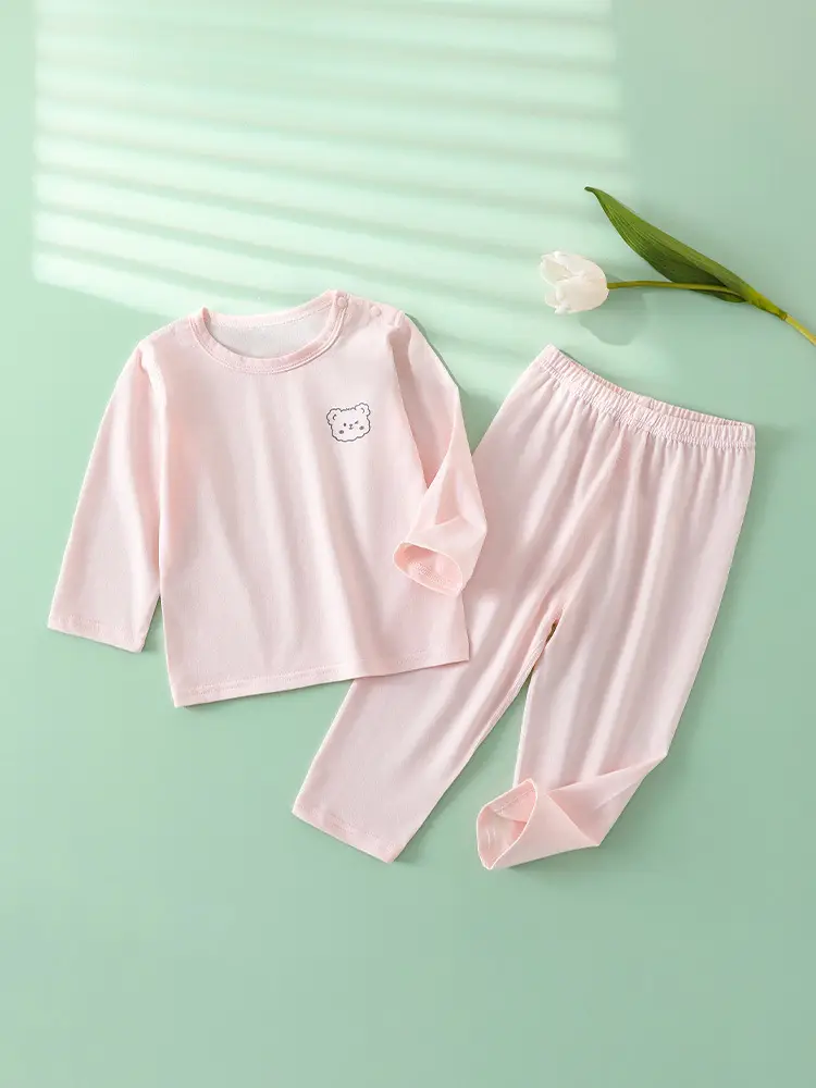 Children's Pink Long Sleeve T-Shirt & Pants Set - Image 8