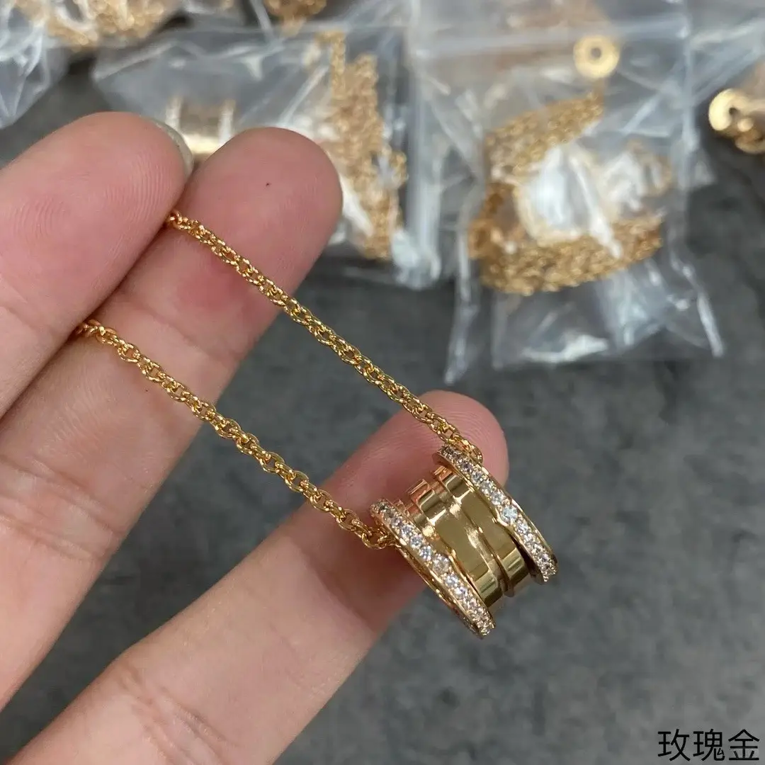Plated Gold Ceramic Clavicle Necklace for Men Women — feature 28