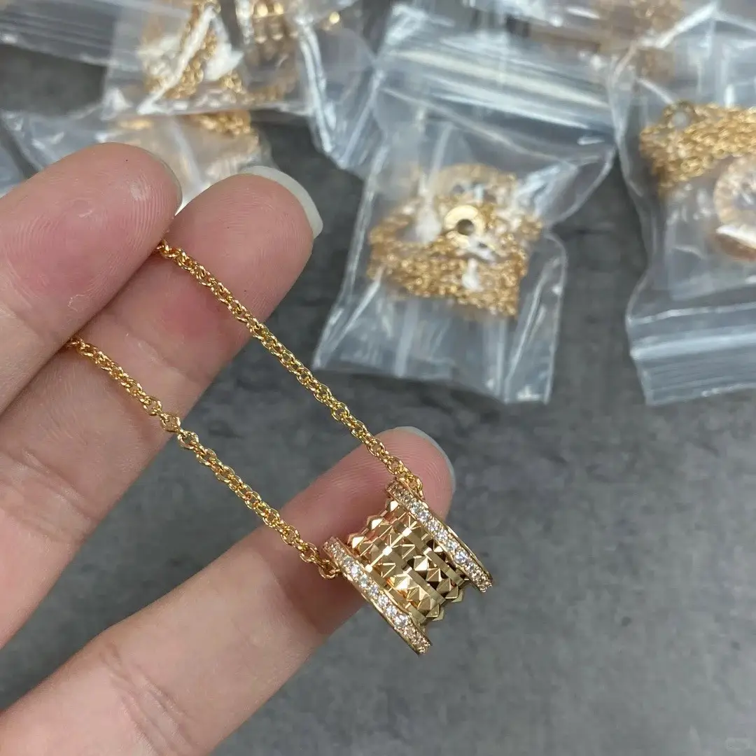 Plated Gold Ceramic Clavicle Necklace for Men Women — feature 30