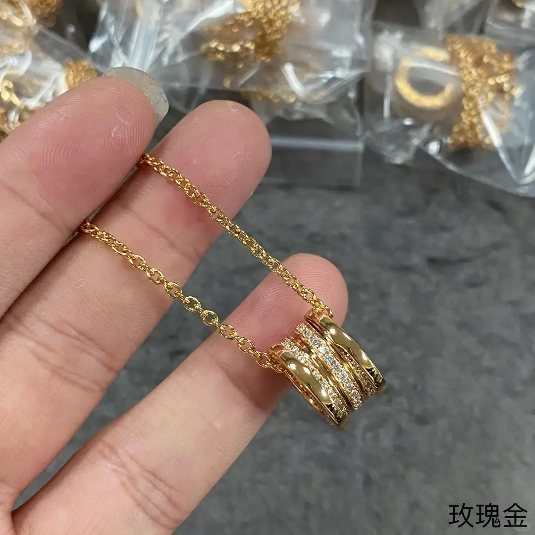 Plated Gold Ceramic Clavicle Necklace for Men Women — feature 33