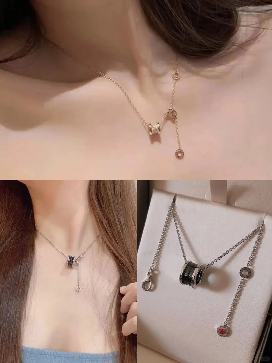 Plated Gold Ceramic Clavicle Necklace for Men Women — feature 35