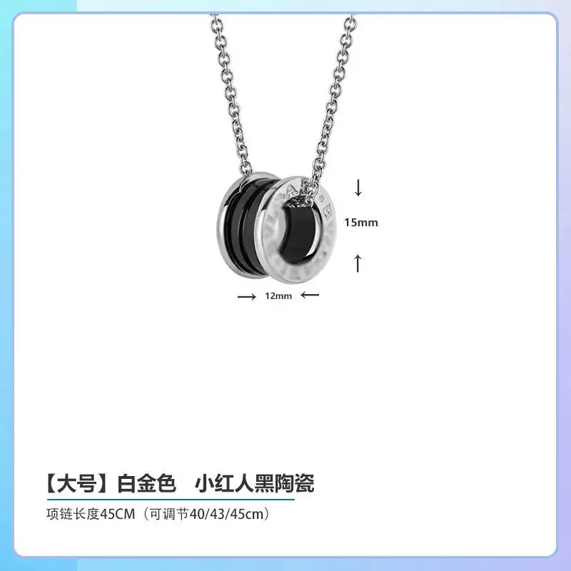 Plated Gold Ceramic Clavicle Necklace for Men Women
