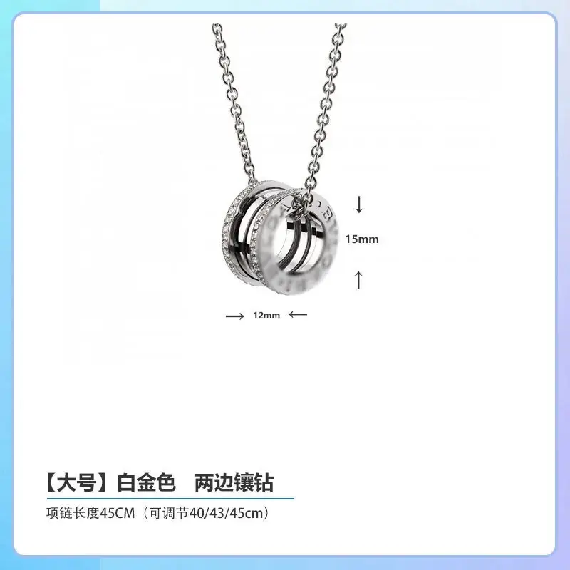 Plated Gold Ceramic Clavicle Necklace for Men Women