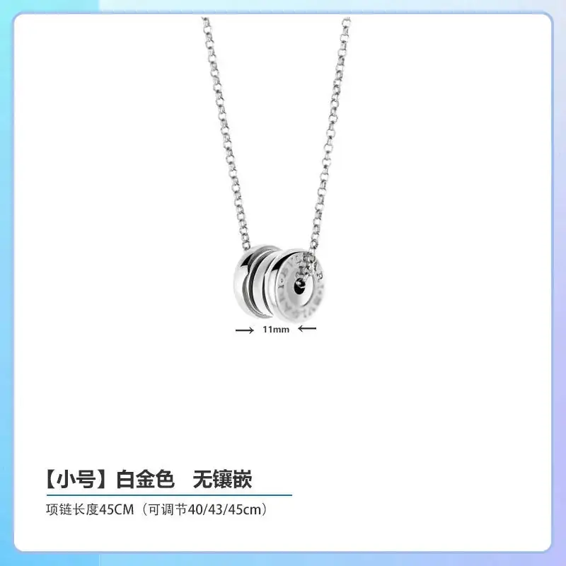 Plated Gold Ceramic Clavicle Necklace for Men Women