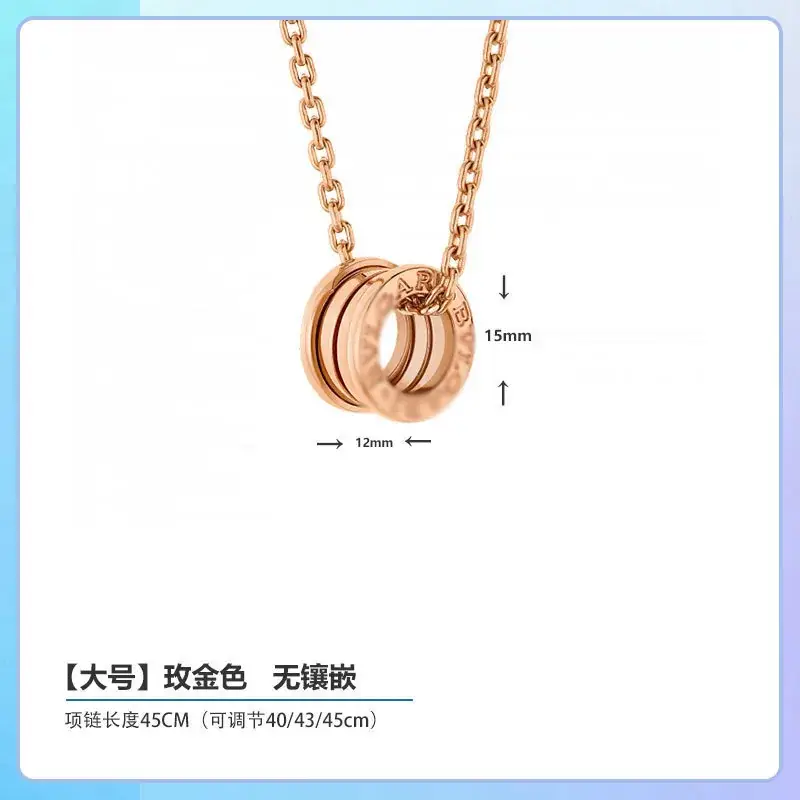 Plated Gold Ceramic Clavicle Necklace for Men Women